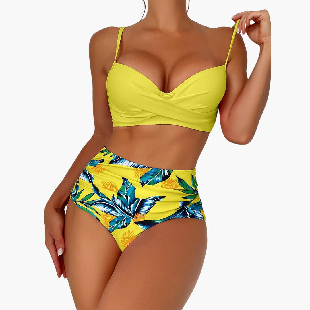 Women’s Push-Up Bikini Set with High-Waist Bottom