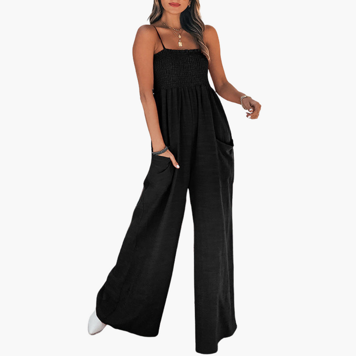 Women’s Straight-Leg Jumpsuit with Side Pockets