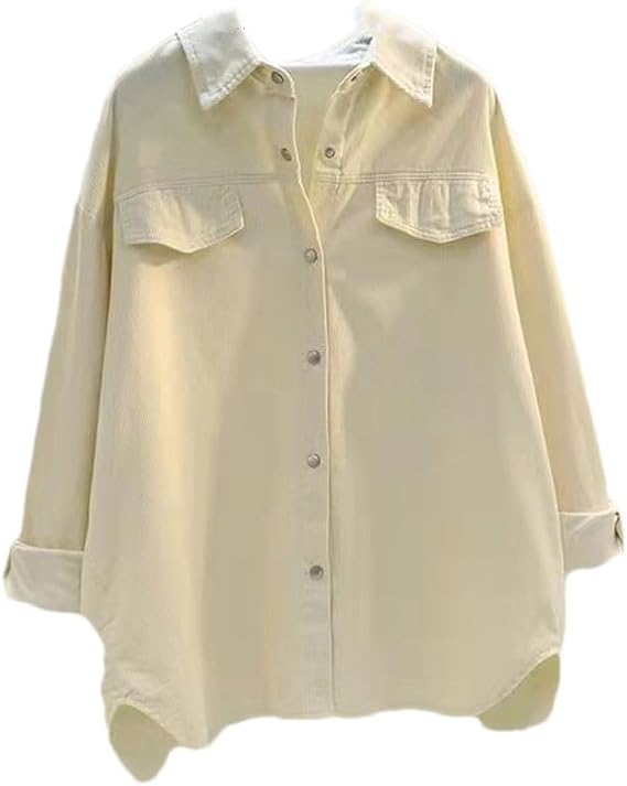 Casual Loose Corduroy Jacket for Women - Soft &amp; Stylish Layering