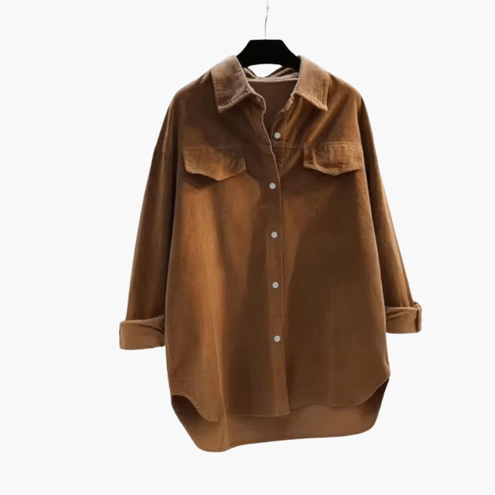 Casual Loose Corduroy Jacket for Women - Soft &amp; Stylish Layering -  Made By Riley