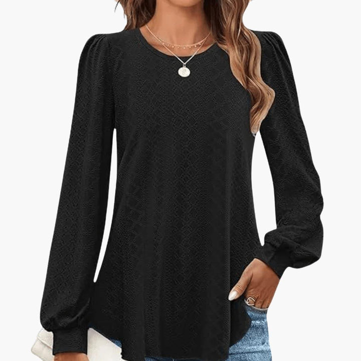 Casual Lantern Top for Women - Loose Fit, Elegant Sleeves -  Made By Riley