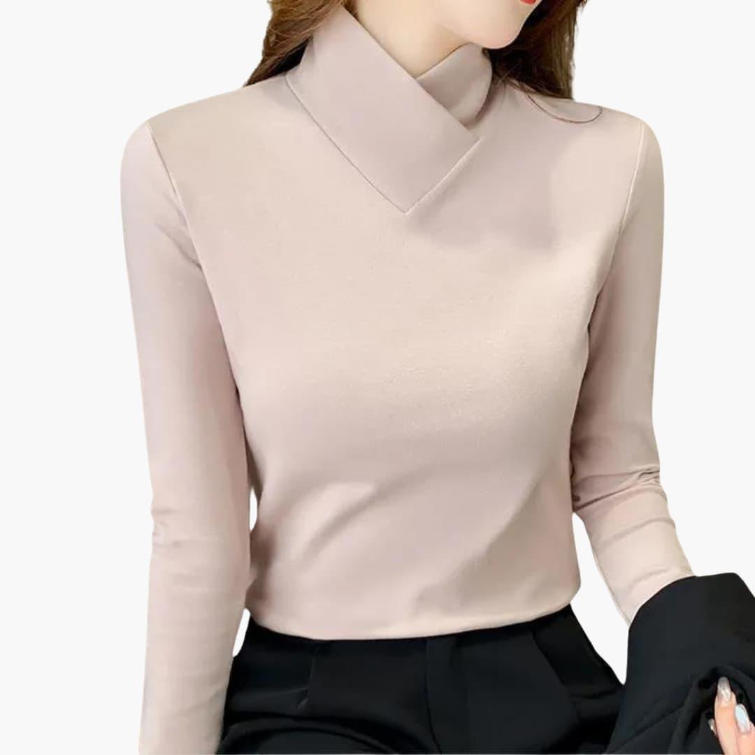 Breathable High Collar Jumper for Women - Chic &amp; Lightweight -  Made By Riley