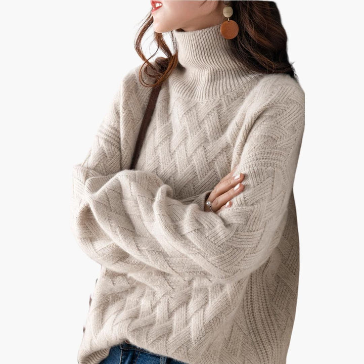 Cozy Oversized Turtleneck Sweater – Chic &amp; Warm for Women