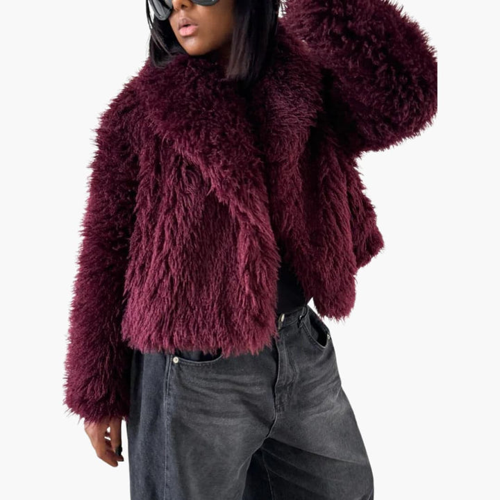 Women’s Cropped Jacket with Lapel Collar