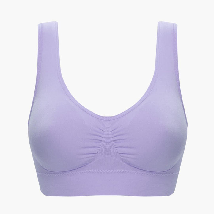 Women’s Non-Wired Bra with Seamless Design and Adjustable Straps