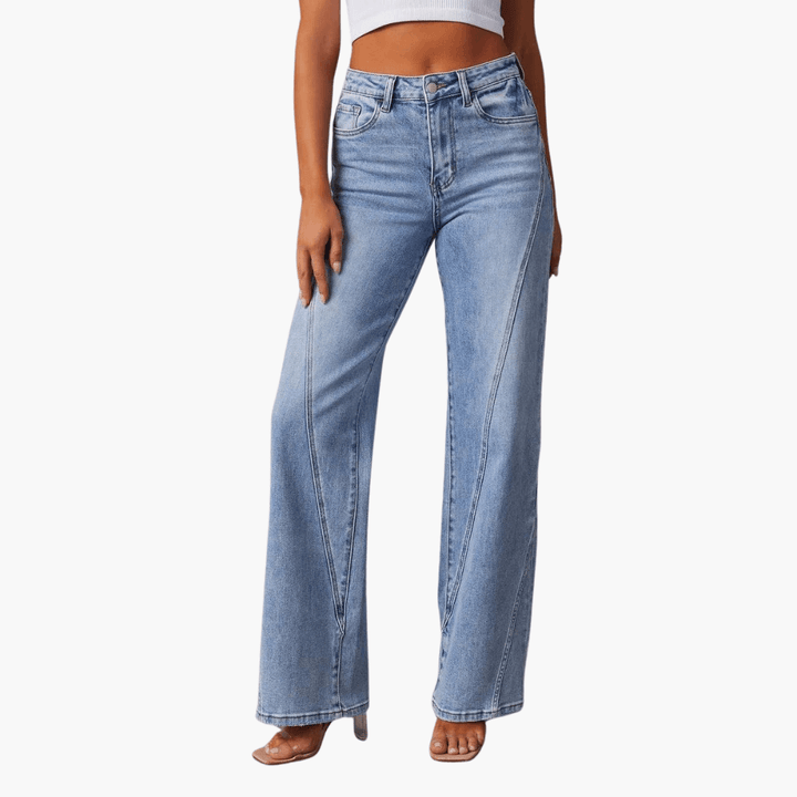 Women’s High-Waist Flare Jeans with Vintage Style