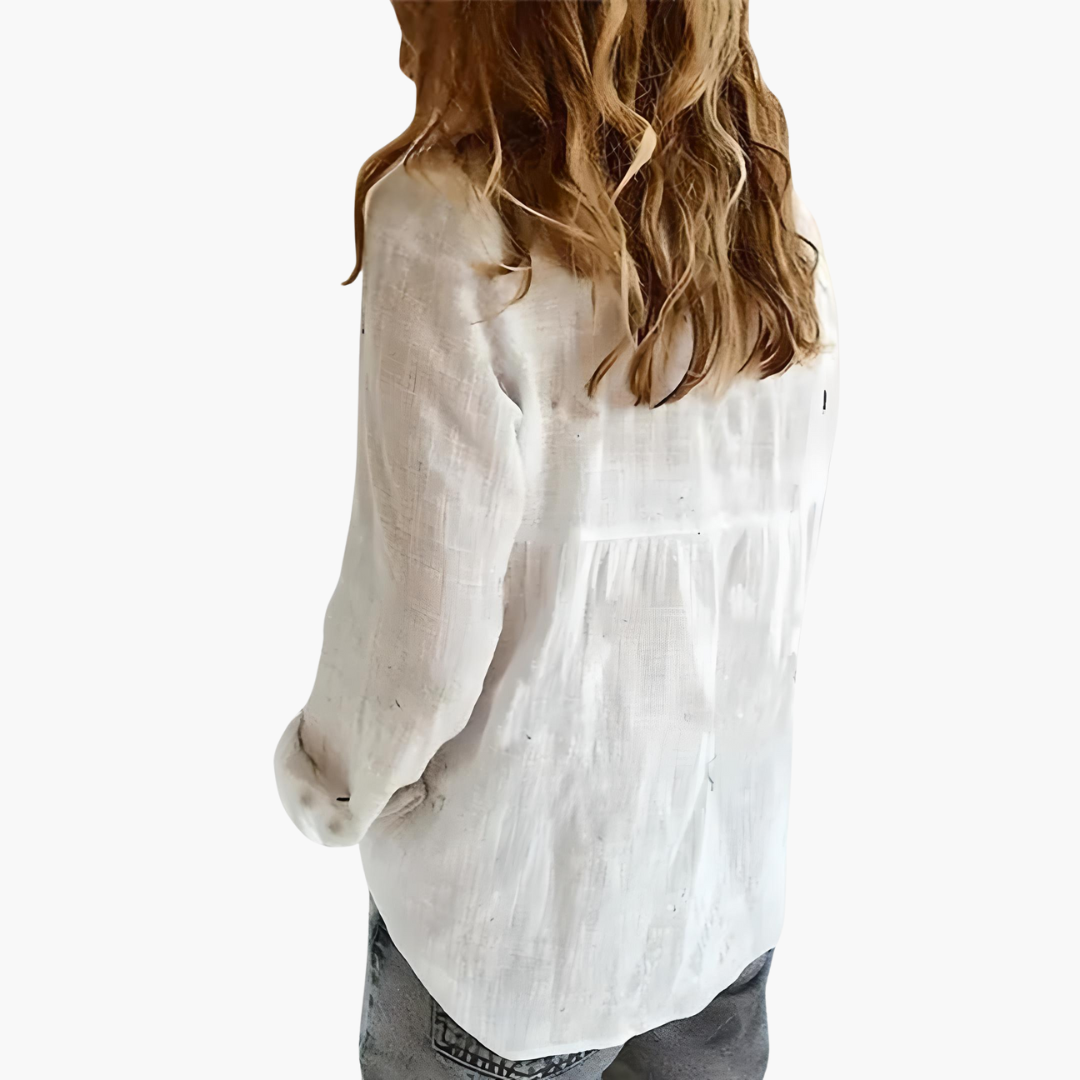 Women’s Shirt with Button Front and Collared Neck