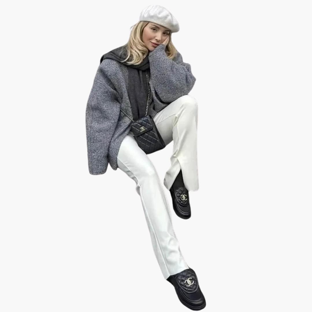 Women’s Bomber Jacket with Ribbed Trim