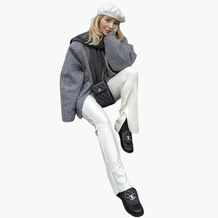 Women’s Bomber Jacket with Ribbed Trim