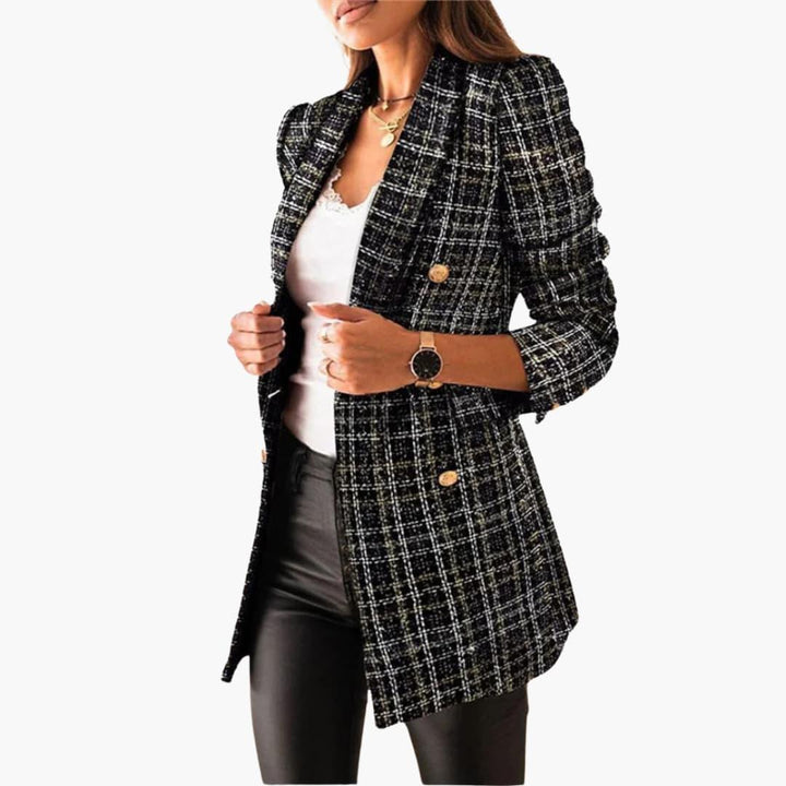 Women’s Blazer with Button Front and Longline Fit