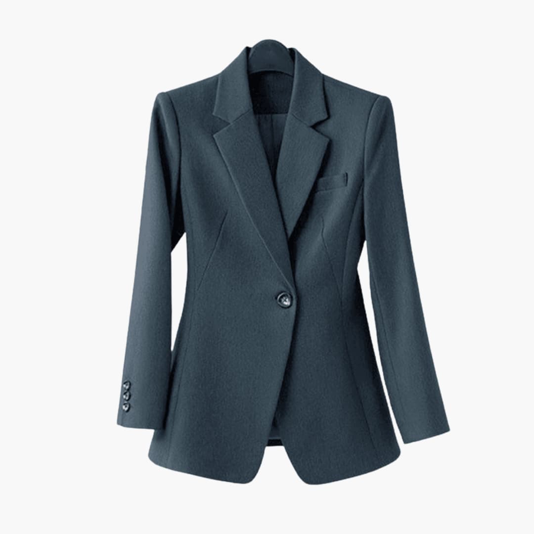 Women’s Blazer Set with Notched Lapel and Straight-Leg Pants