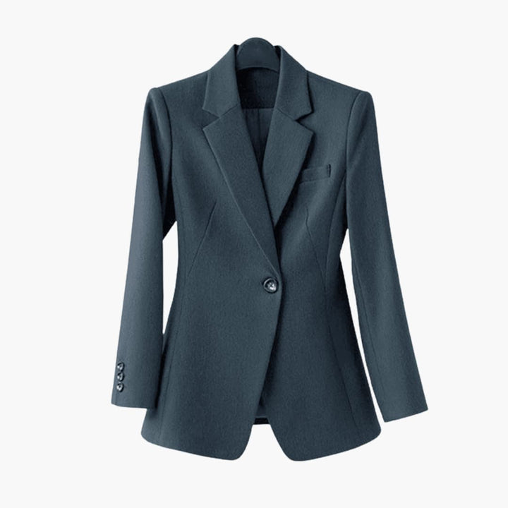 Women’s Blazer Set with Notched Lapel and Straight-Leg Pants
