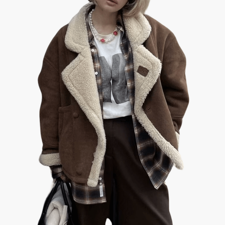 Vintage Faux Shearling Jacket - Women&