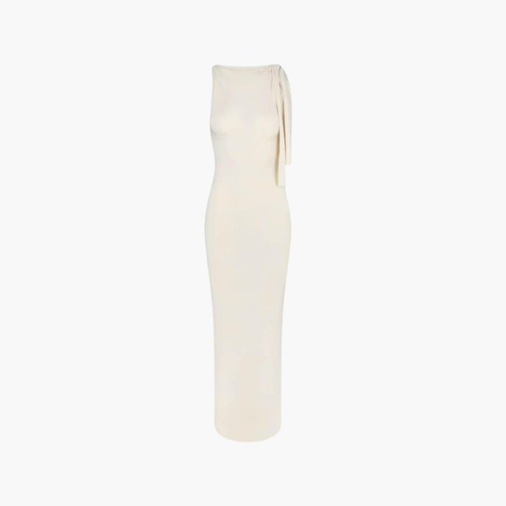 Women’s One-Shoulder Maxi Dress with Knotted Detail