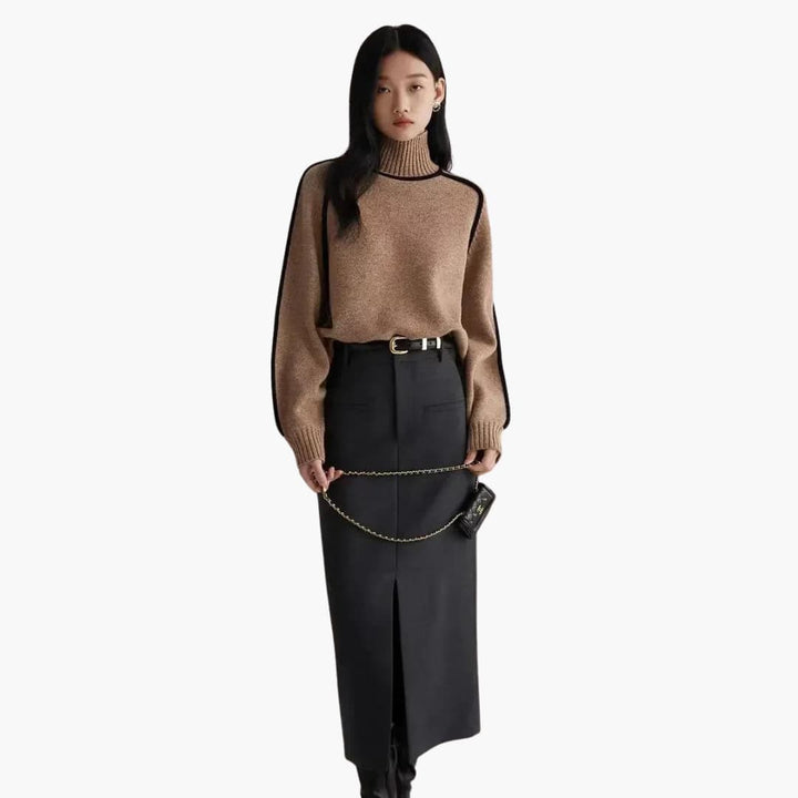 Women’s Turtleneck Sweater with Long Sleeves and Cosy