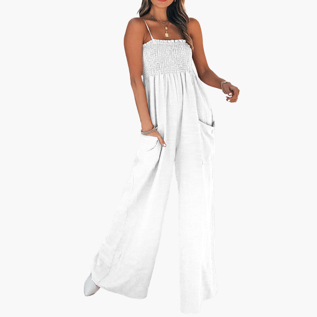 Women’s Straight-Leg Jumpsuit with Side Pockets