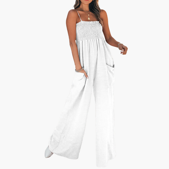 Women’s Straight-Leg Jumpsuit with Side Pockets