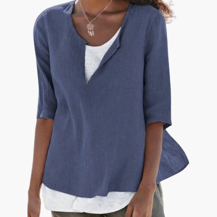 Casual Layered Blouse for Women - Relaxed Summer Style -  Made By Riley