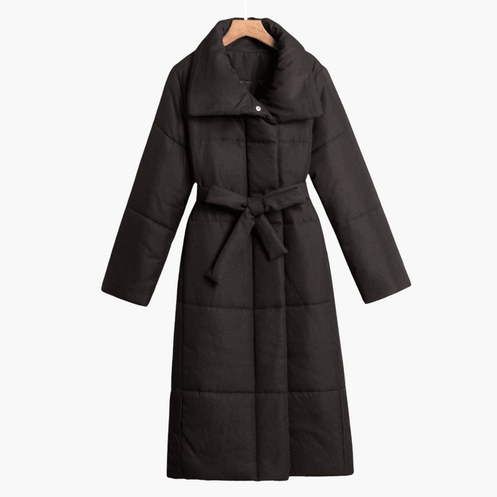 Women’s Long Winter Coat with Belt and Oversized Fit