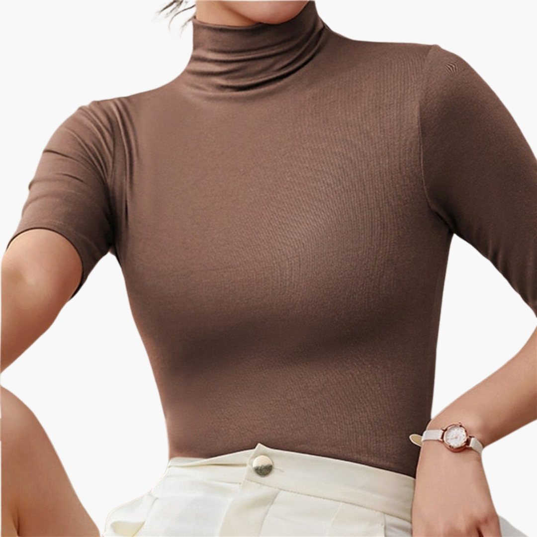 Women’s Polo Neck Sweater with Long Sleeves