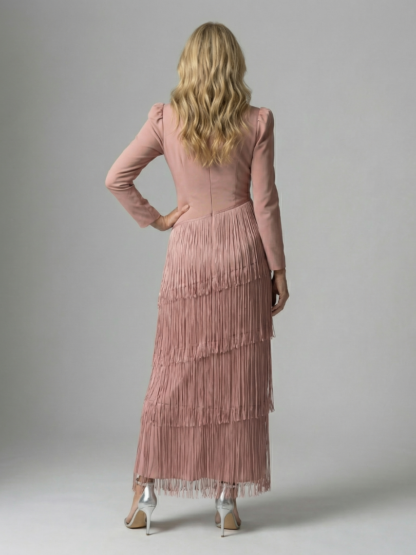 Noren | Fringe Layer Midi Dress