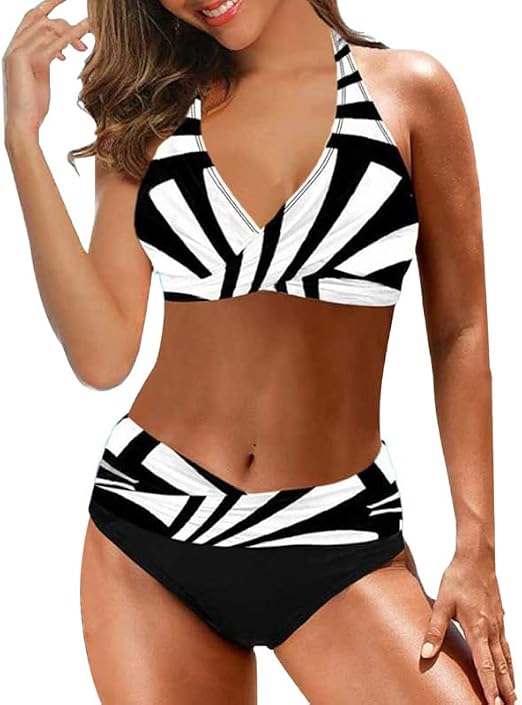 Women’s Three-Piece Bikini Set with Cover-Up Skirt
