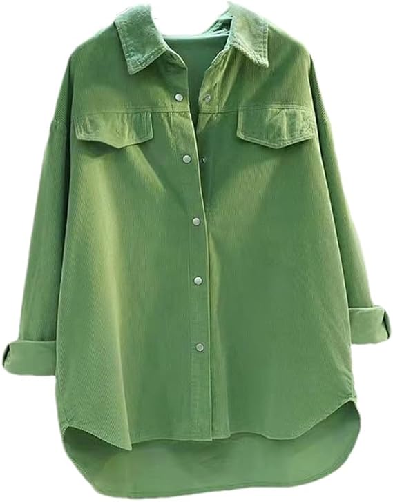 Casual Loose Corduroy Jacket for Women - Soft &amp; Stylish Layering