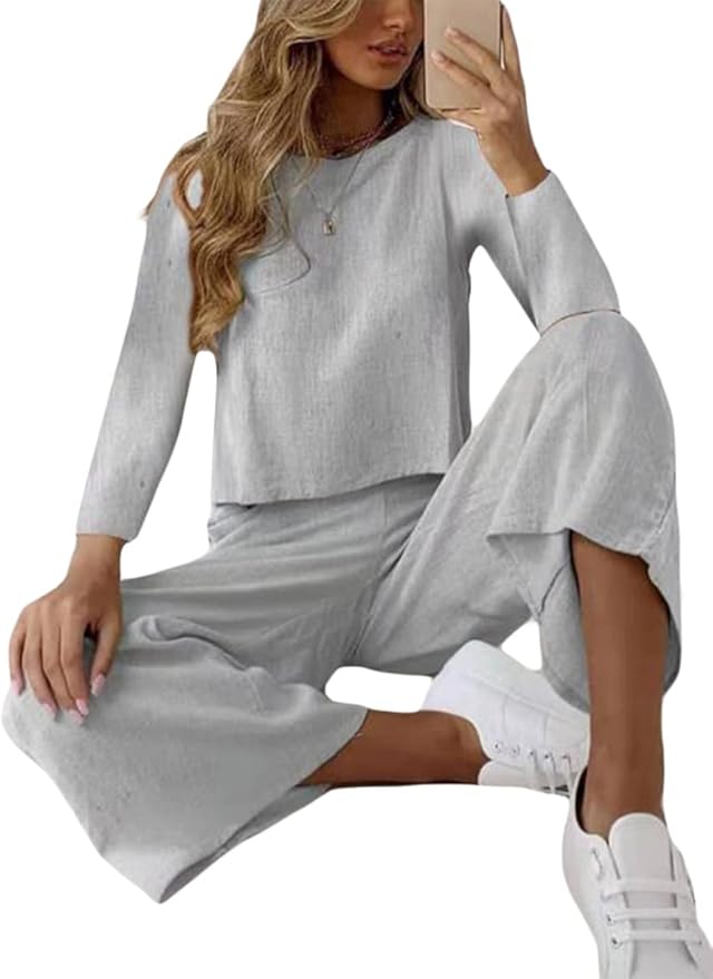 Women’s Summer Two-Piece Set with Shorts and Short-Sleeve Top