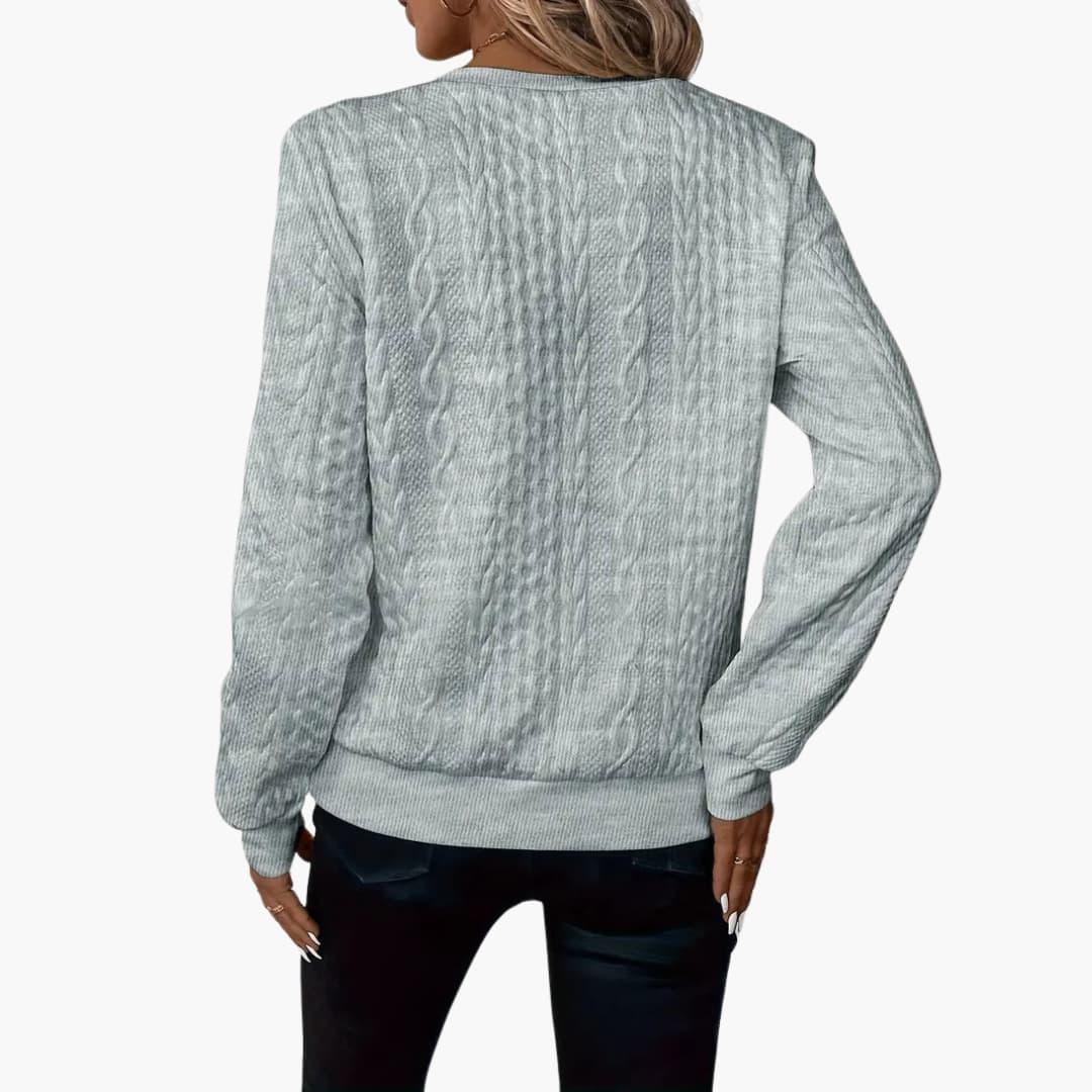 Cable Knit Zip Sweater – Women&