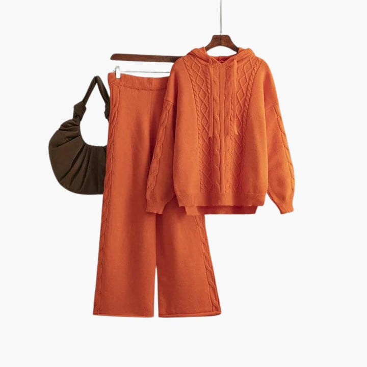Women’s Lounge Set with Oversized Hoodie and Matching Wide-Leg Pants