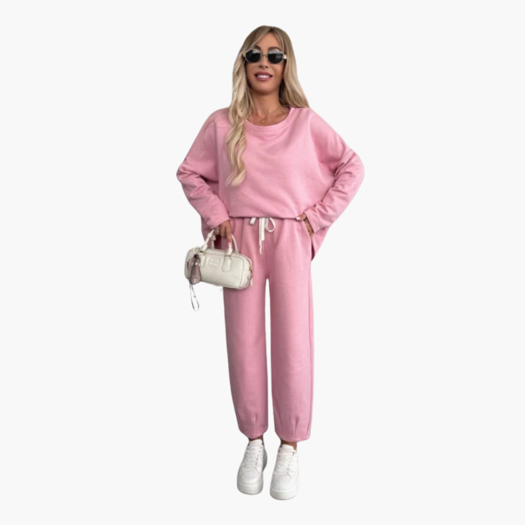 Women’s Coordinated Two-Piece Set with Relaxed Fit