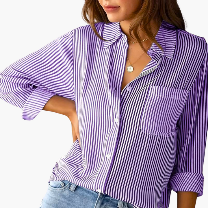 Women’s Blouse with Long Sleeves and Relaxed Fit