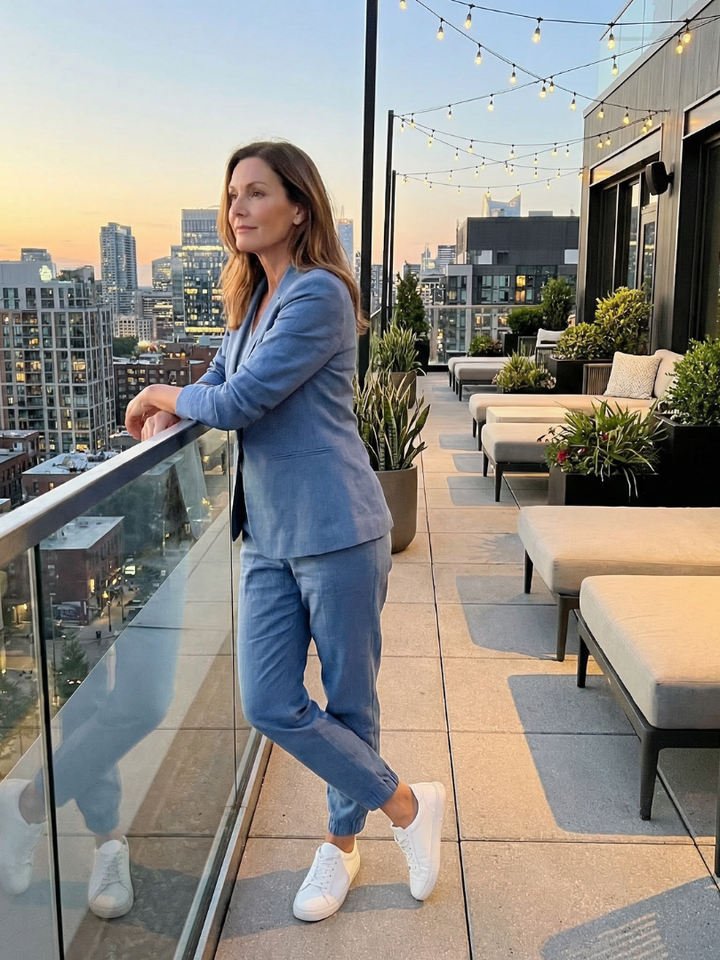 Ines | Notch Collar Relaxed Tailored Suit