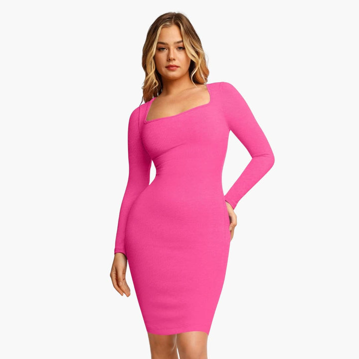 Women’s Bodycon Maxi Dress with Straps and Shaping