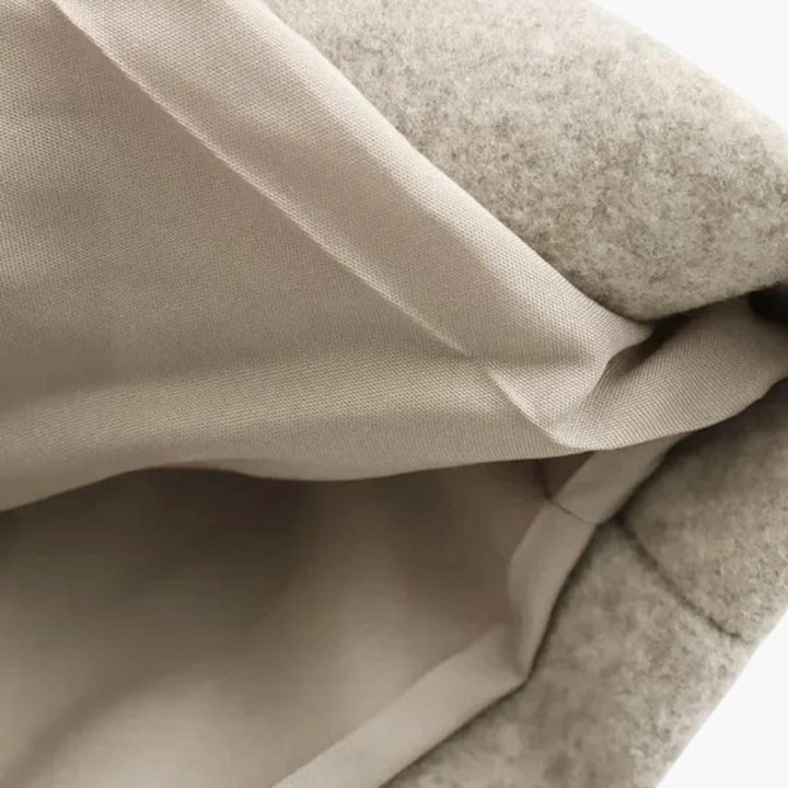 Women’s Longline Coat with Oversized Fit and Welt Pockets