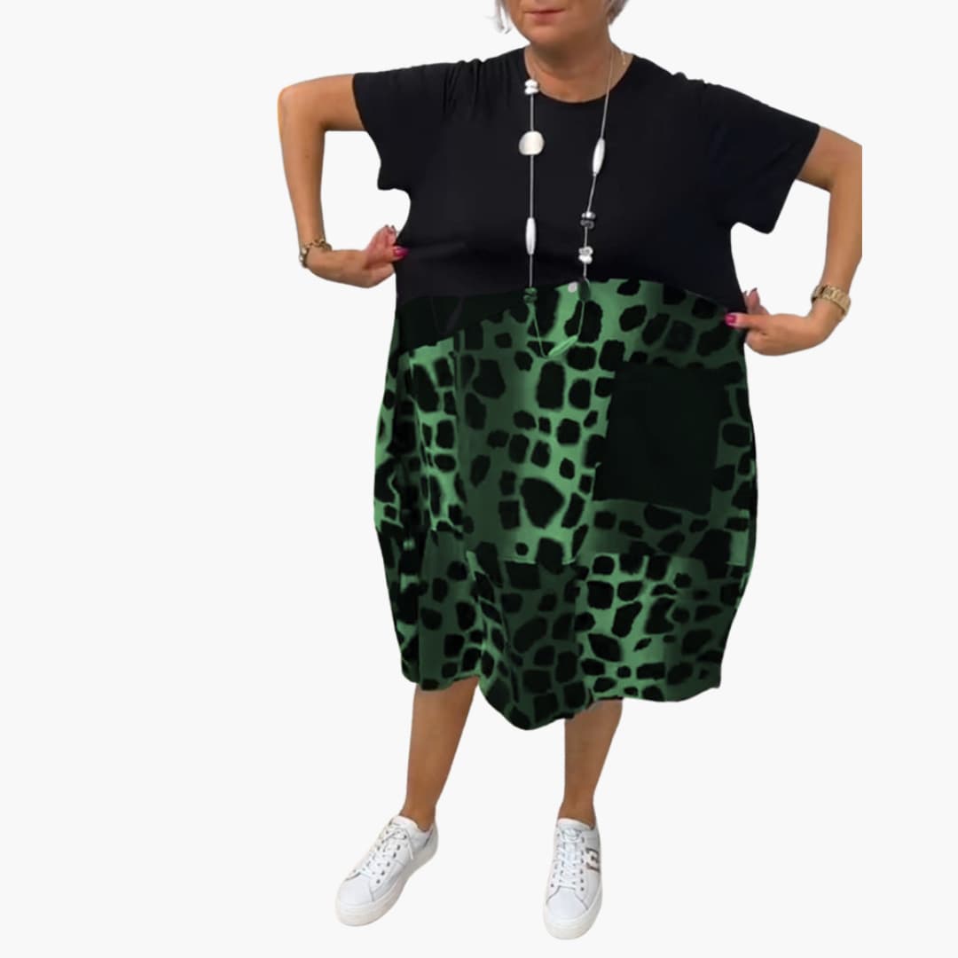 Women’s Summer Dress with Loose Fit and Animal Print