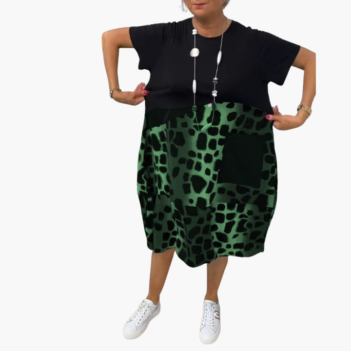 Women’s Summer Dress with Loose Fit and Animal Print