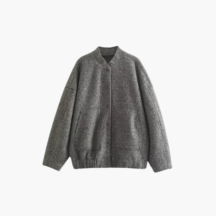 Women’s Bomber Jacket with Ribbed Trim