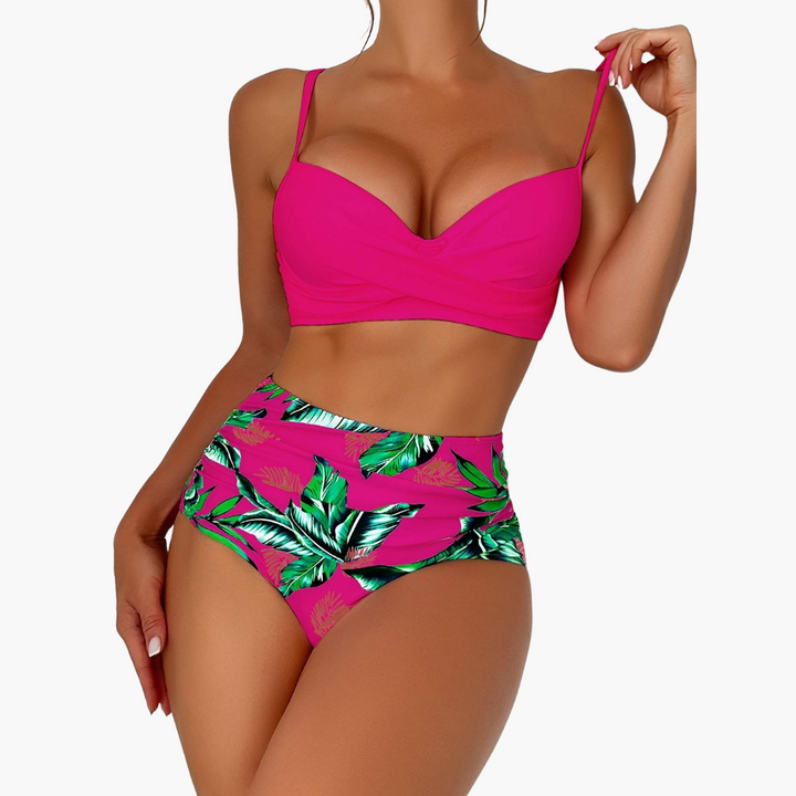 Women’s Push-Up Bikini Set with High-Waist Bottom