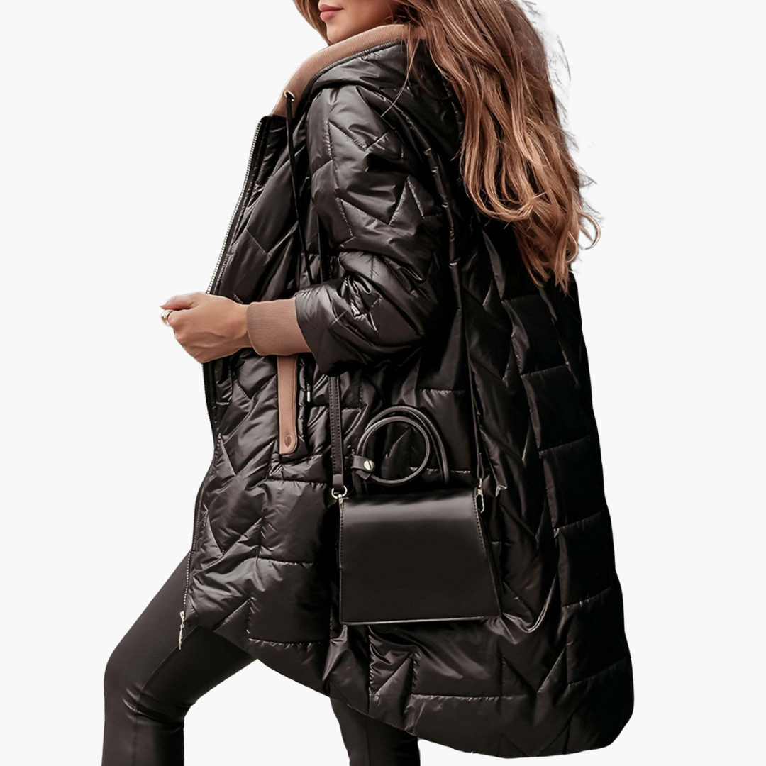 Women’s Lightweight Winter Jacket with Hood and Relaxed Fit