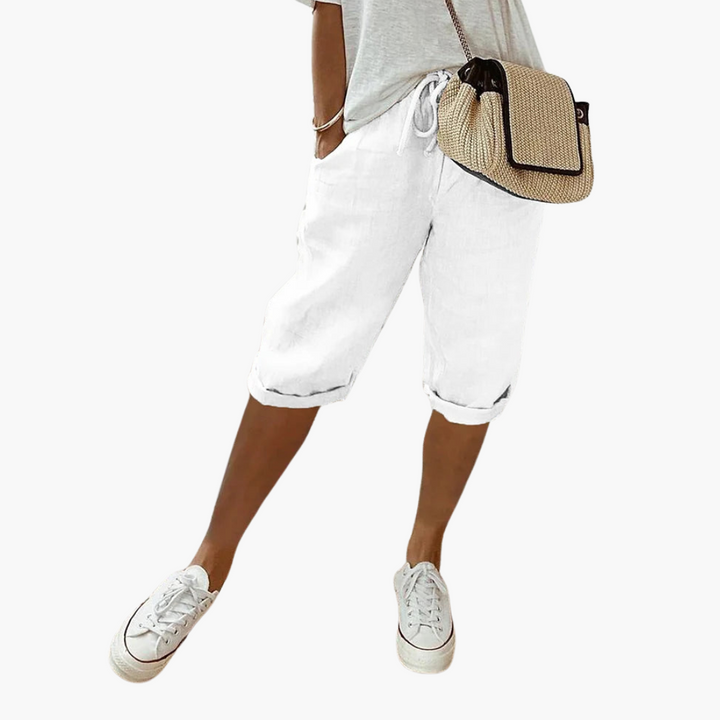 Women’s Shorts with Elasticated Waistband and Relaxed Fit