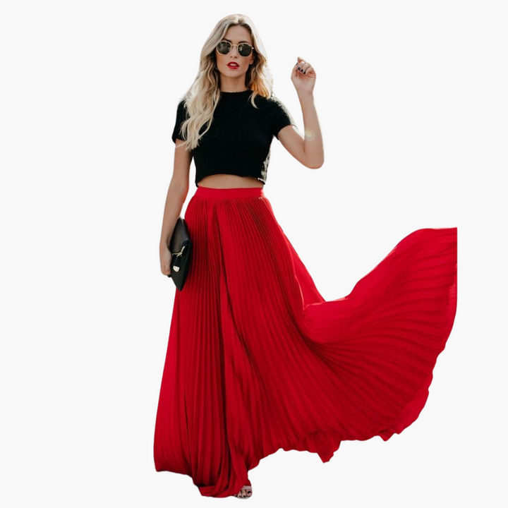 Women’s Two-Piece Summer Set with Pleated Skirt