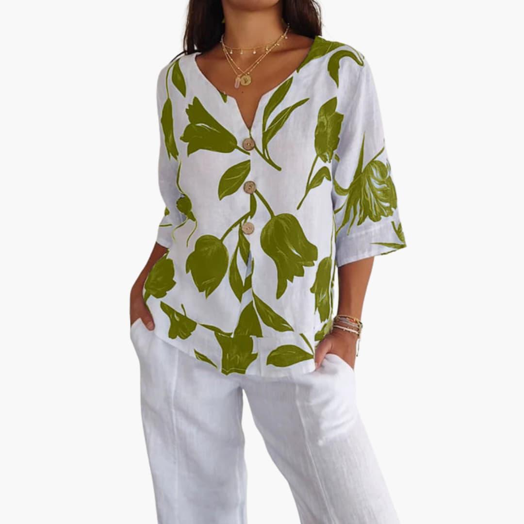 Women’s T-Shirt with V-Neck and Short Sleeves