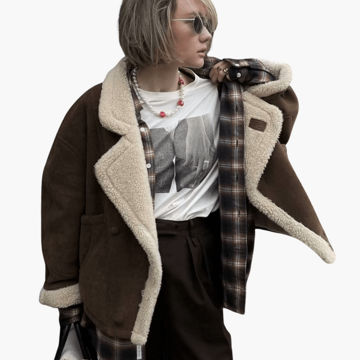 Vintage Faux Shearling Jacket - Women&