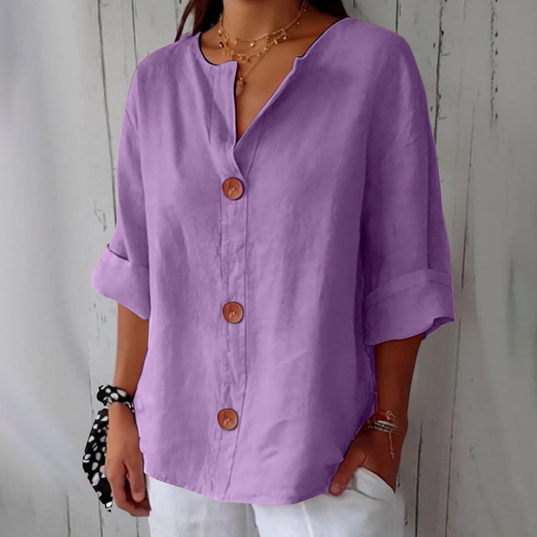 Linen Blouse Women – Loose Fit Breathable Summer Top