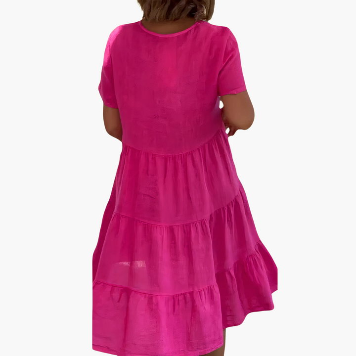 Women’s Dress with V-Neck and Relaxed Silhouette