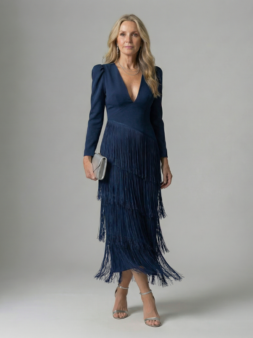 Noren | Fringe Layer Midi Dress