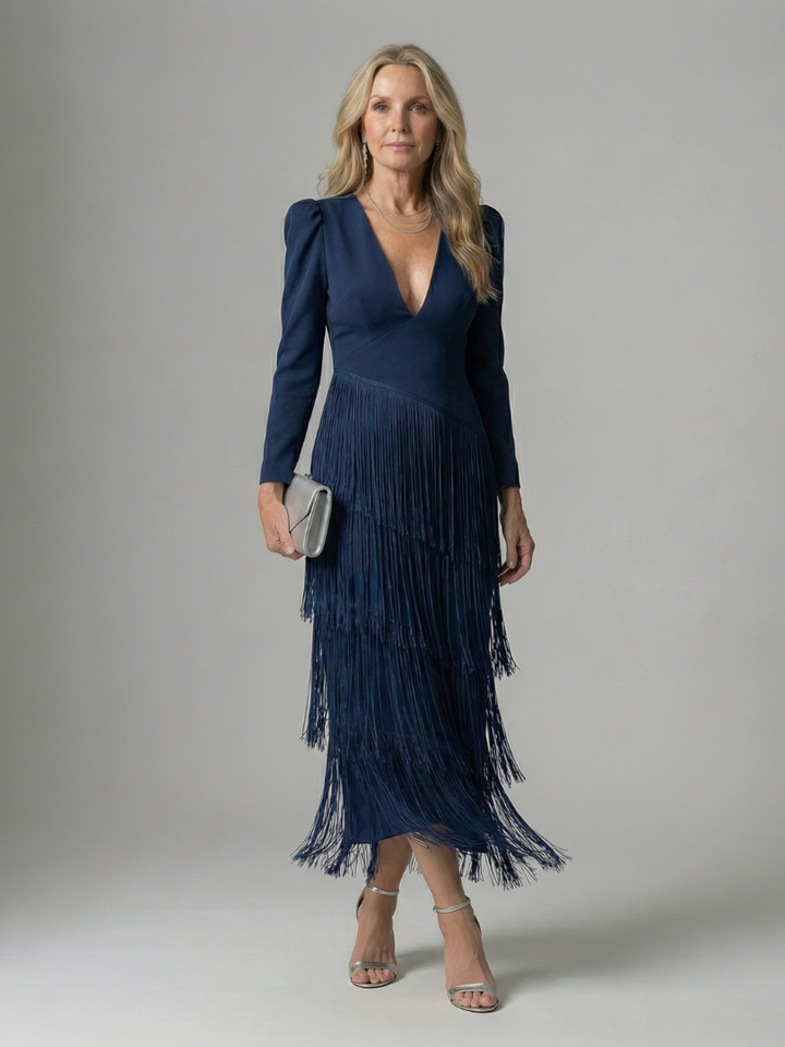 Noren | Fringe Layer Midi Dress