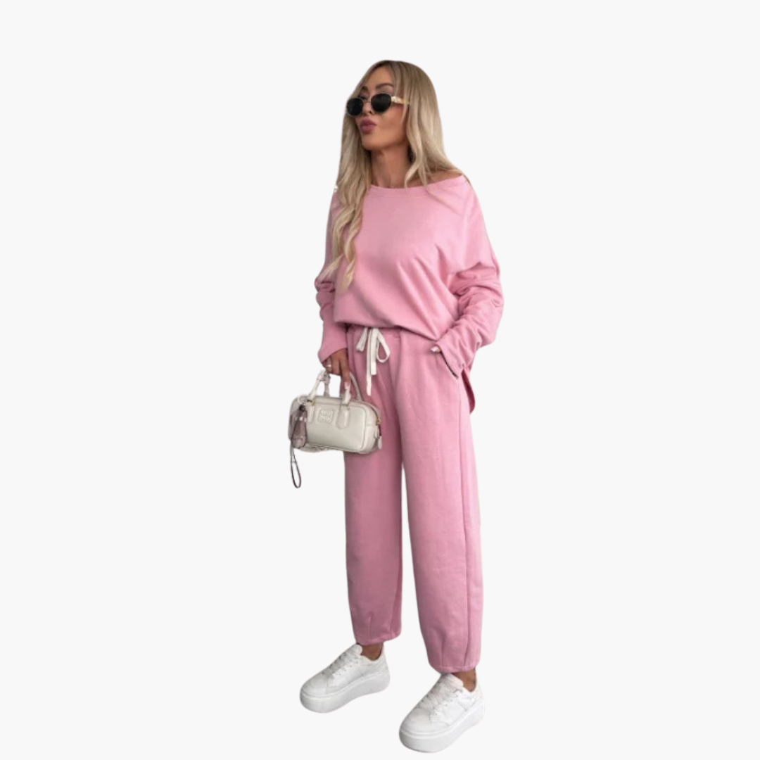 Women’s Coordinated Two-Piece Set with Relaxed Fit