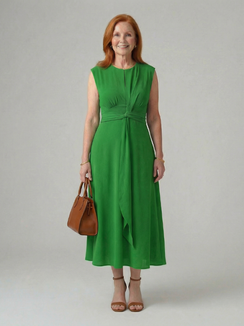 Orin | Clean Tie Midi Dress